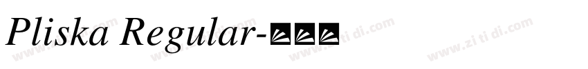 Pliska Regular字体转换